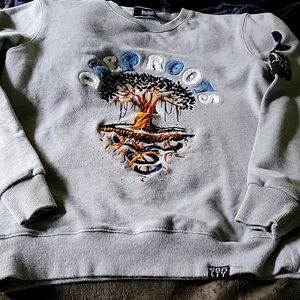 Denim city sweater long sleeve sweater